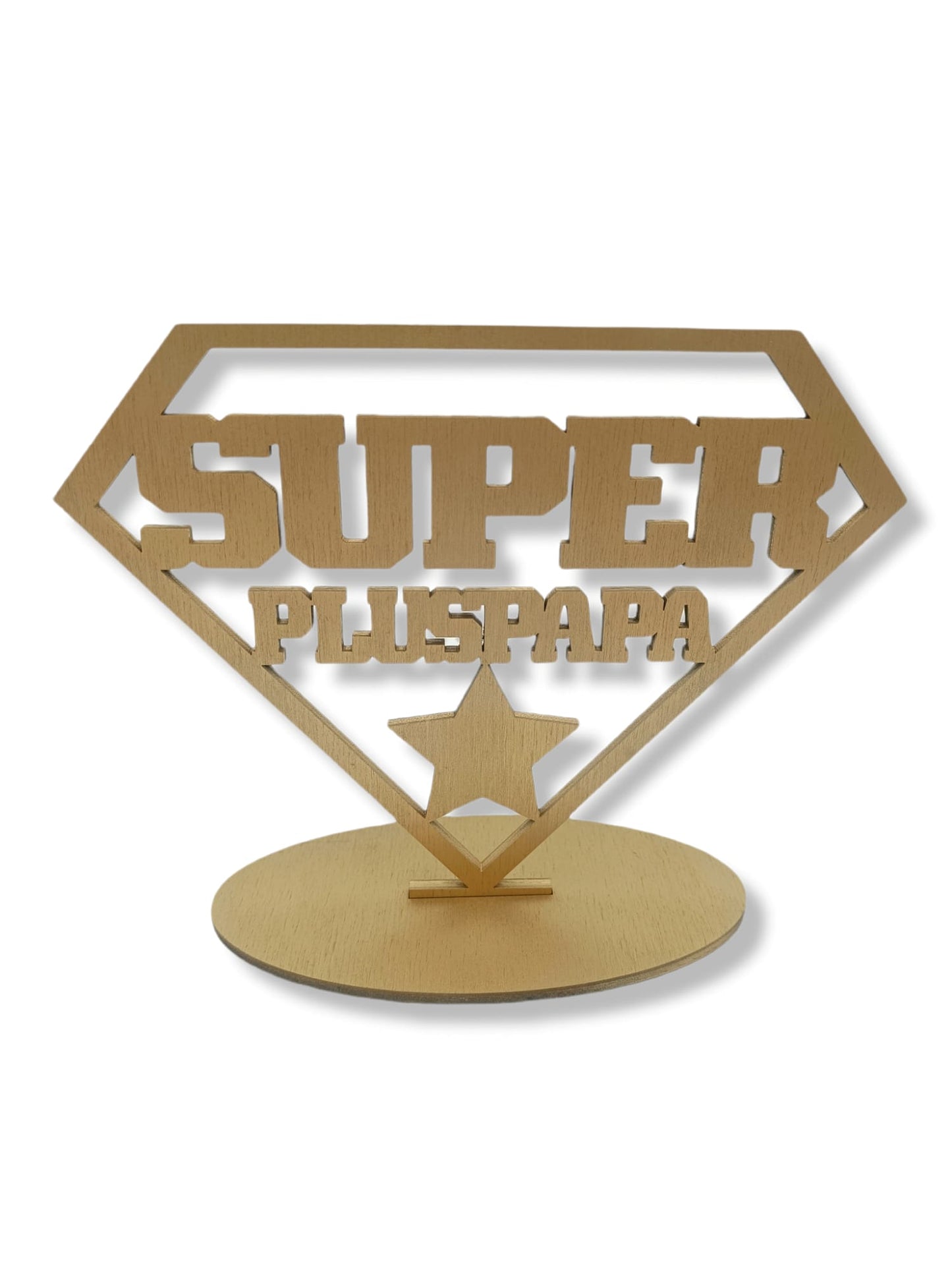 Houten trofee 🏆 SUPER PLUSPAPA!